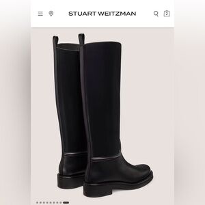 Stuart Weitzman Black Leather Celia Riding Boots size 8.5